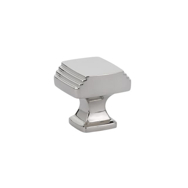 1-1/4" Art Deco Cabinet Knob, Polished Nickel