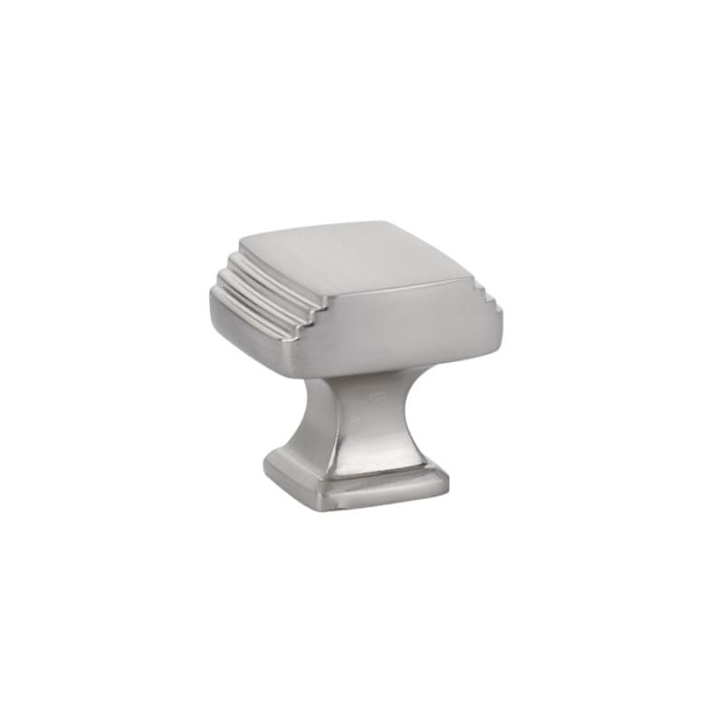 1-1/4" Art Deco Cabinet Knob, Satin Nickel