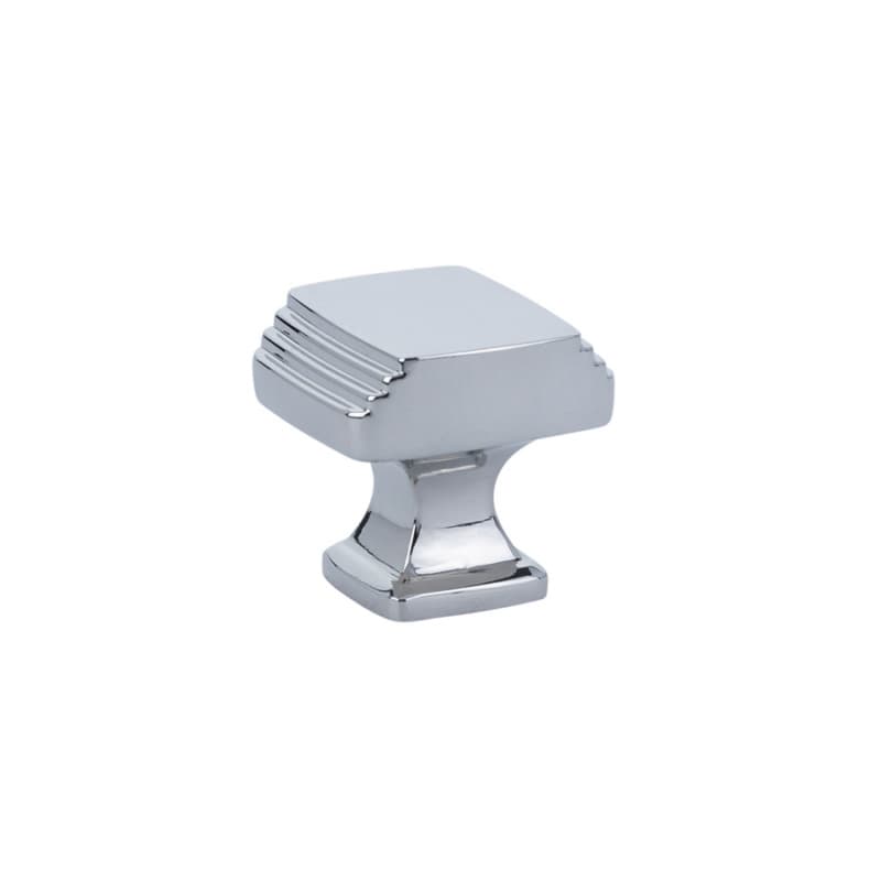 1-1/4" Art Deco Cabinet Knob, Polished Chrome