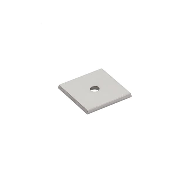 1-1/4" Art Deco Square Cabinet Backplate for Knob, Polished Nickel