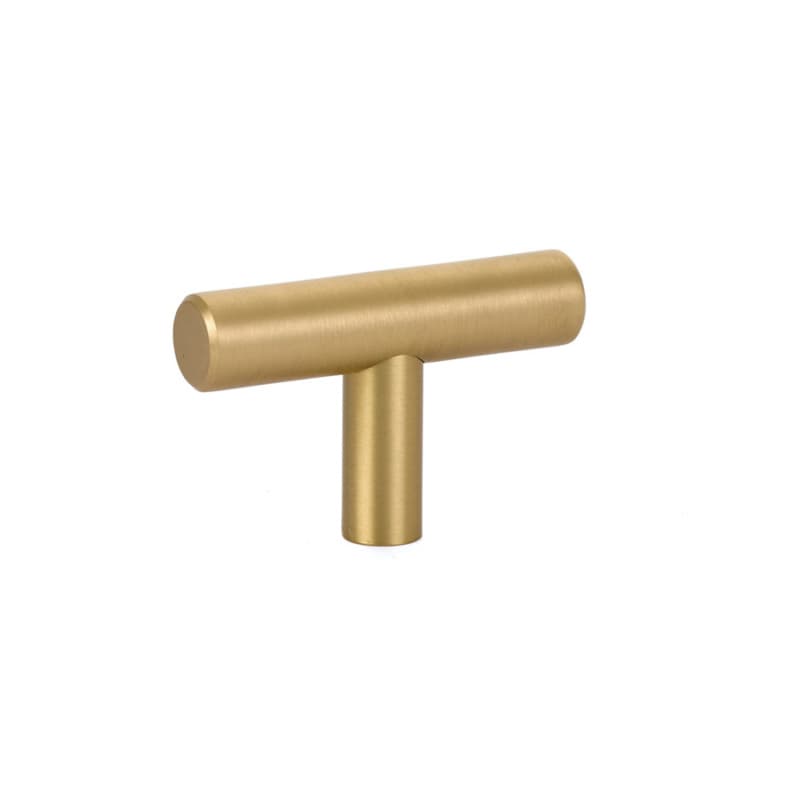 2" Bar Cabinet T-Knob, Satin Brass