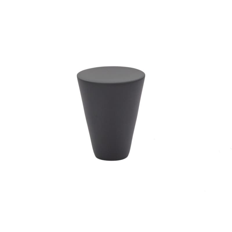 1" Cone Cabinet Knob, Flat Black