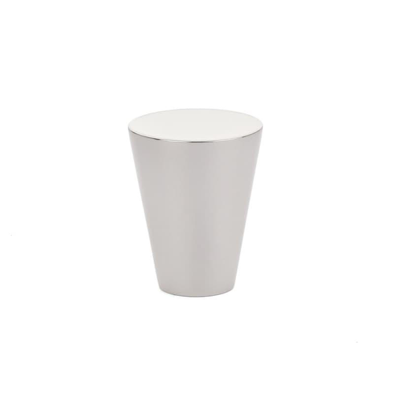 1-1/8" Cone Cabinet Knob, Polished Nickel
