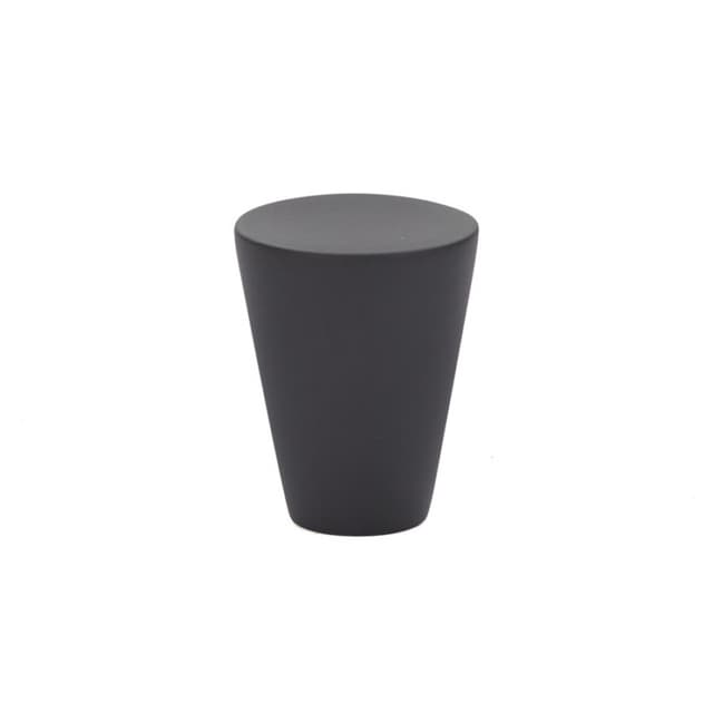 1-1/8" Cone Cabinet Knob, Flat Black