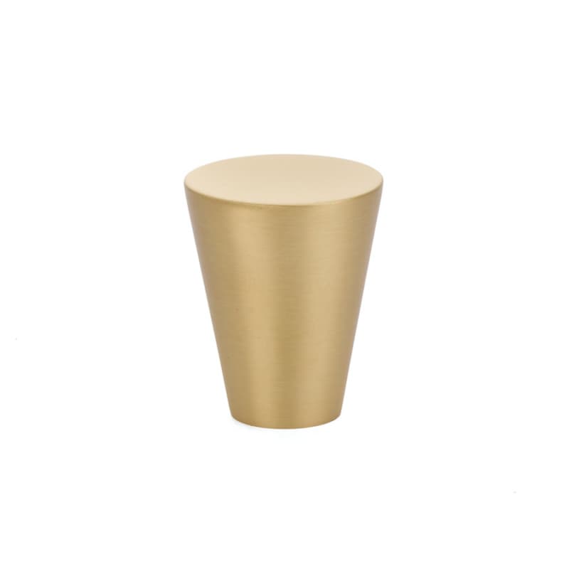 1-1/8" Cone Cabinet Knob, Satin Brass