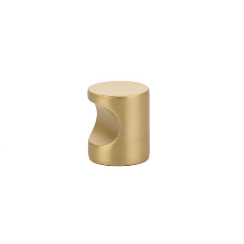 7/8" Cabinet Finger Pull, Satin Brass