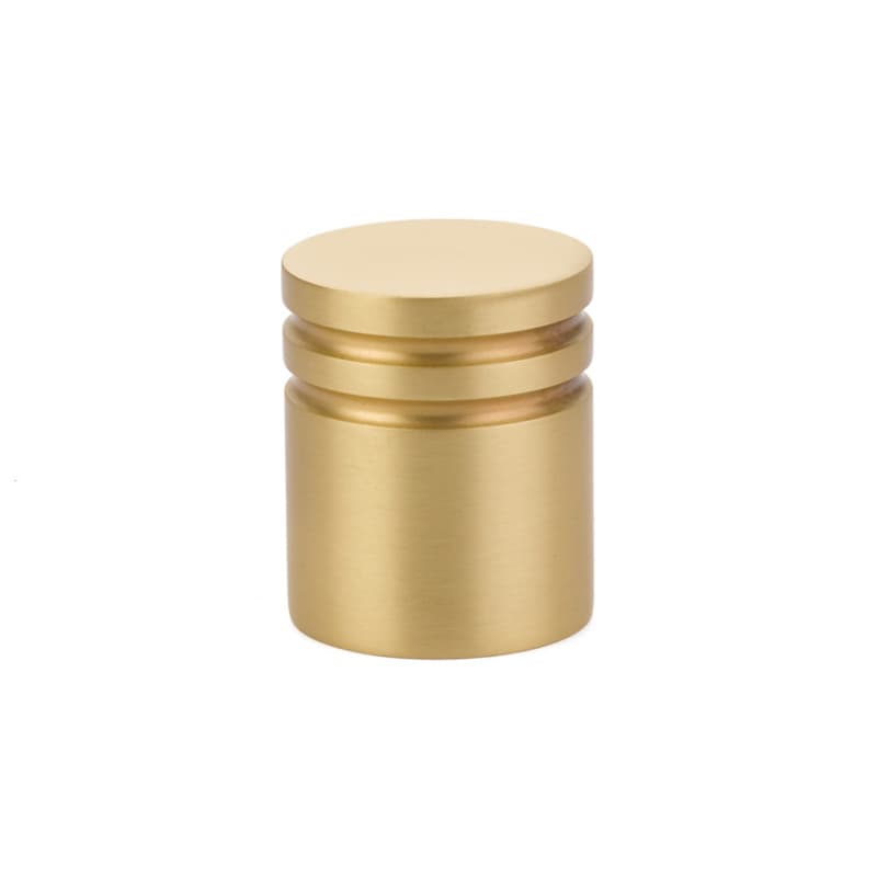 1-1/8" Metric Cabinet Knob, Satin Brass