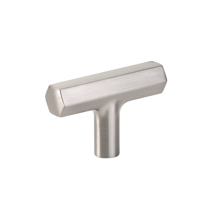 2" Mod Hex Cabinet T-Knob, Satin Nickel