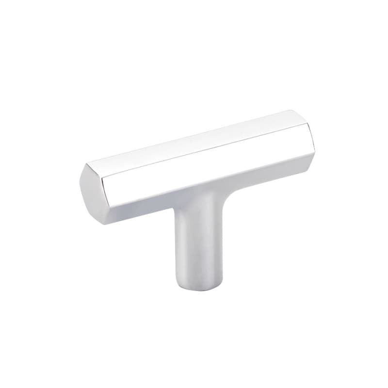 2" Mod Hex Cabinet T-Knob, Polished Chrome