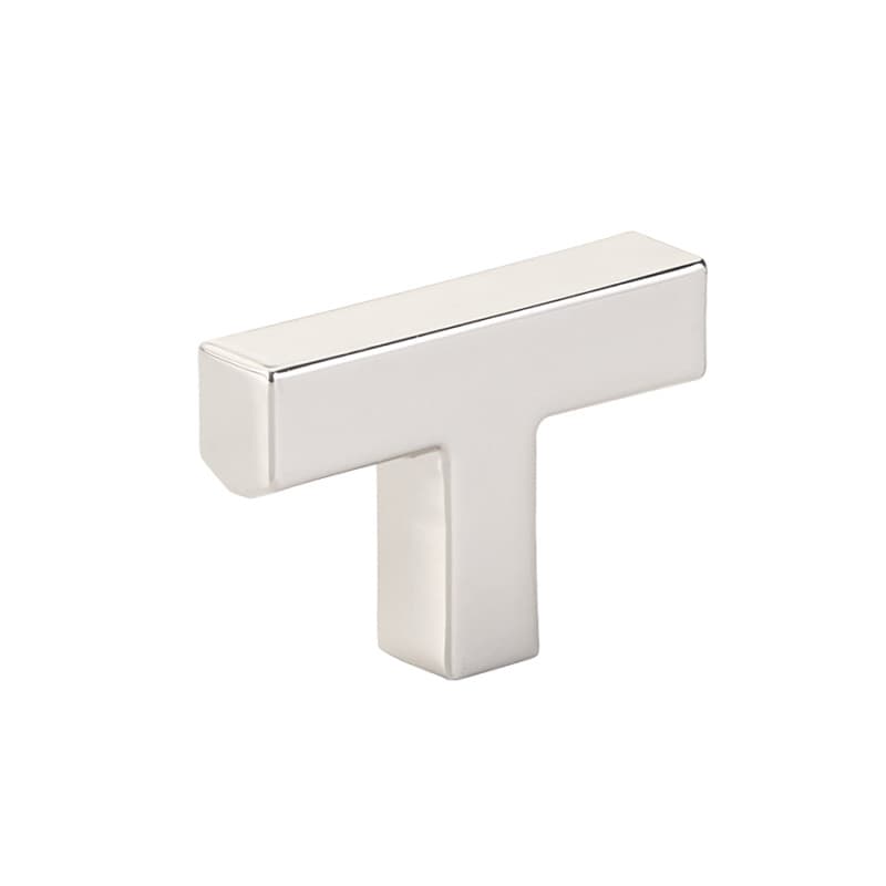2" Warwick Cabinet T-Knob, Polished Nickel