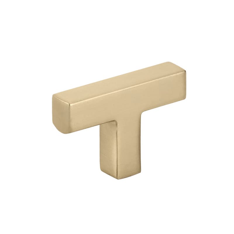 2" Warwick Cabinet T-Knob, Satin Brass
