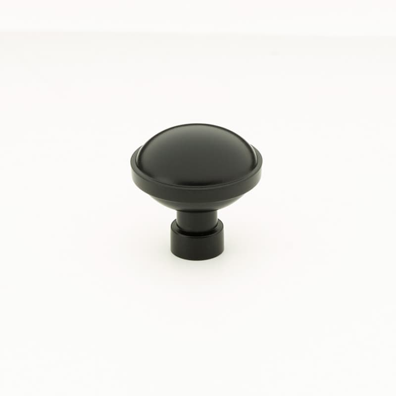 1-1/4" Brandt Cabinet Knob, Flat Black