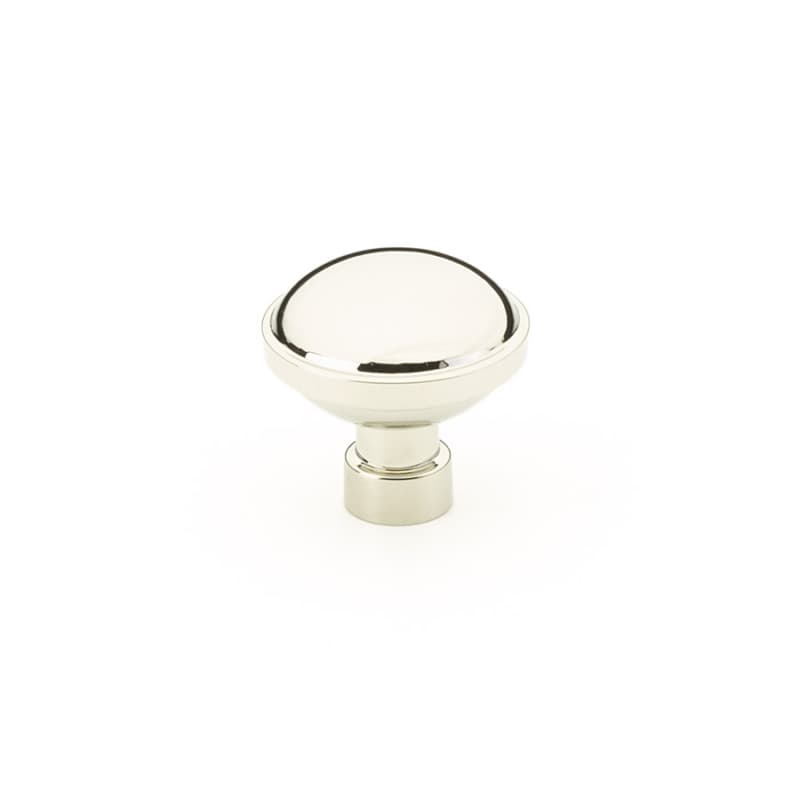 1-1/4" Brandt Cabinet Knob, Polished Nickel