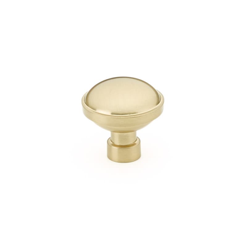 1-1/4" Brandt Cabinet Knob, Satin Brass