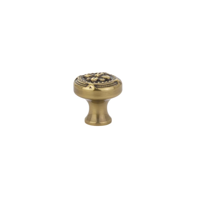 1-1/4" Ribbon/Reed Cabinet Knob, French Antique