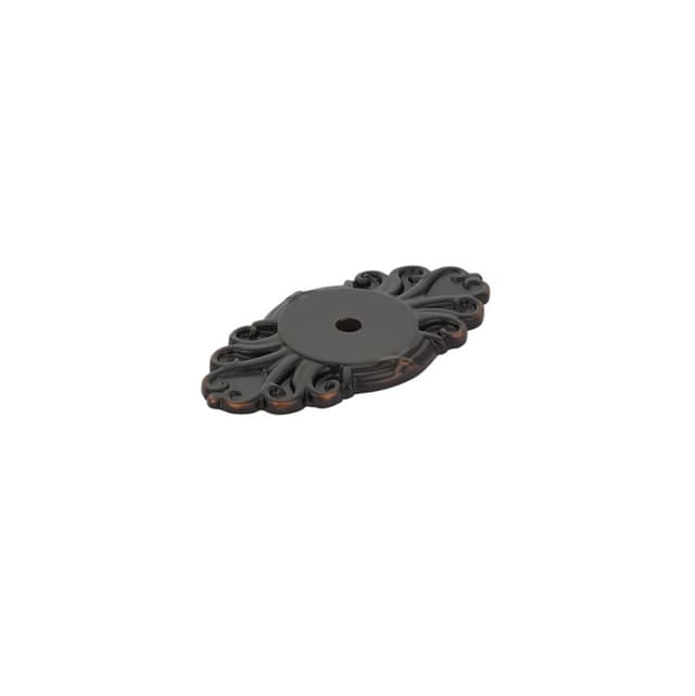 2-1/2" Ribbon/Reed Cabinet Backplate for Knob, Oil Rubbed Bronze