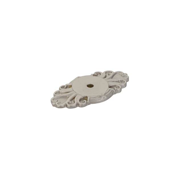 2-1/2" Ribbon/Reed Cabinet Backplate for Knob, Satin Nickel