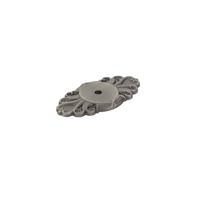 2-1/2" Ribbon/Reed Cabinet Backplate for Knob, Pewter