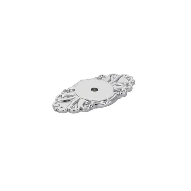 2-1/2" Ribbon/Reed Cabinet Backplate for Knob, Polished Chrome