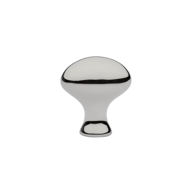 1-1/4" Egg Cabinet Knob, Polished Nickel