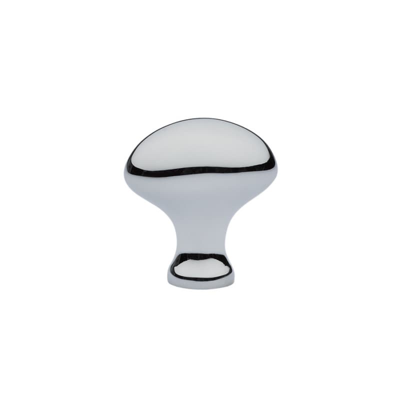 1-1/4" Egg Cabinet Knob, Polished Chrome