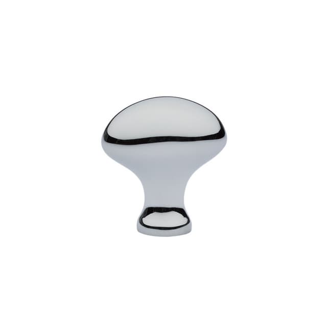 1-1/4" Egg Cabinet Knob, Polished Chrome
