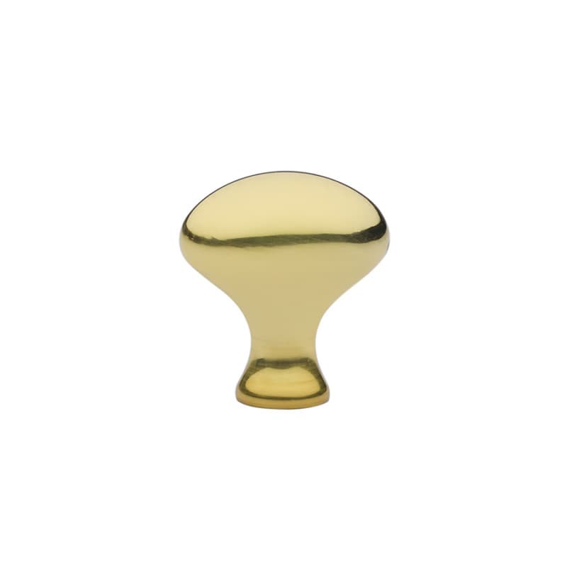 1-1/4" Egg Cabinet Knob, Polished Brass