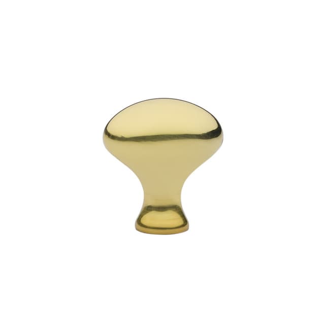 1-1/4" Egg Cabinet Knob, Polished Brass