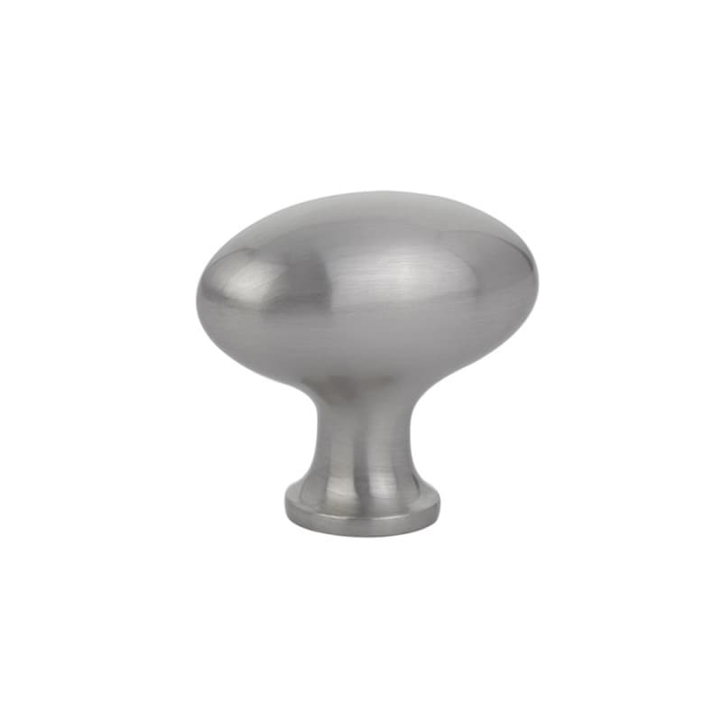 1-3/4" Egg Cabinet Knob, Satin Nickel