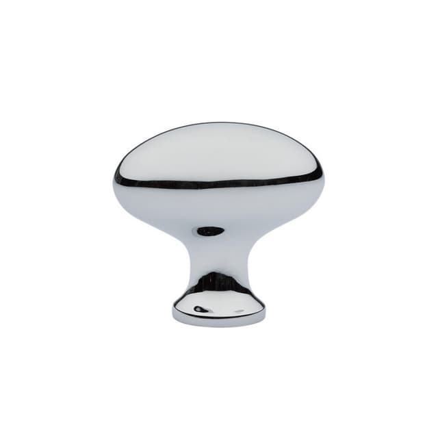1-3/4" Egg Cabinet Knob, Polished Chrome