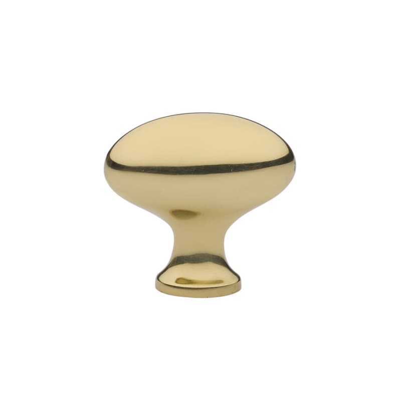 1-3/4" Egg Cabinet Knob, Polished Brass