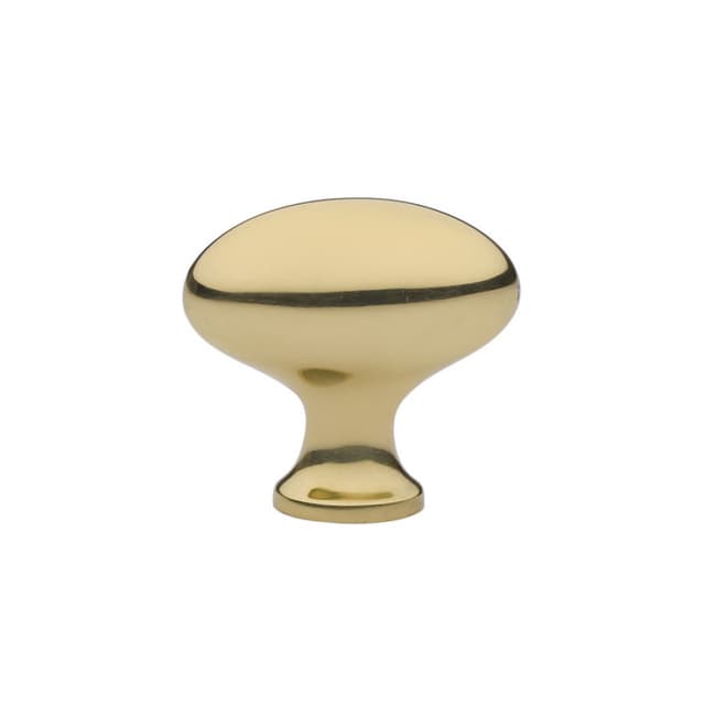 1-3/4" Egg Cabinet Knob, Polished Brass