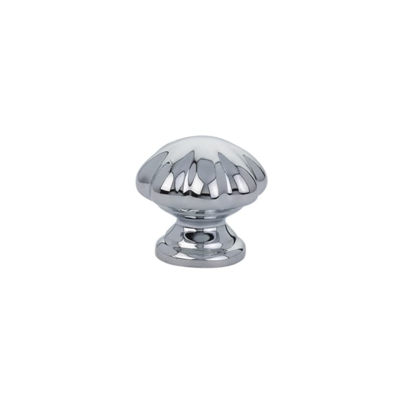1" Melon Cabinet Knob, Polished Chrome