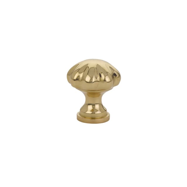 1-1/4" Melon Cabinet Knob, Polished Brass