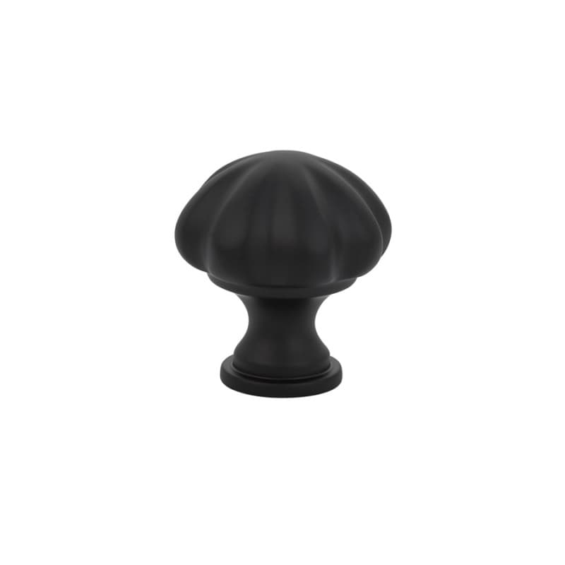 1-3/4" Melon Cabinet Knob, Flat Black