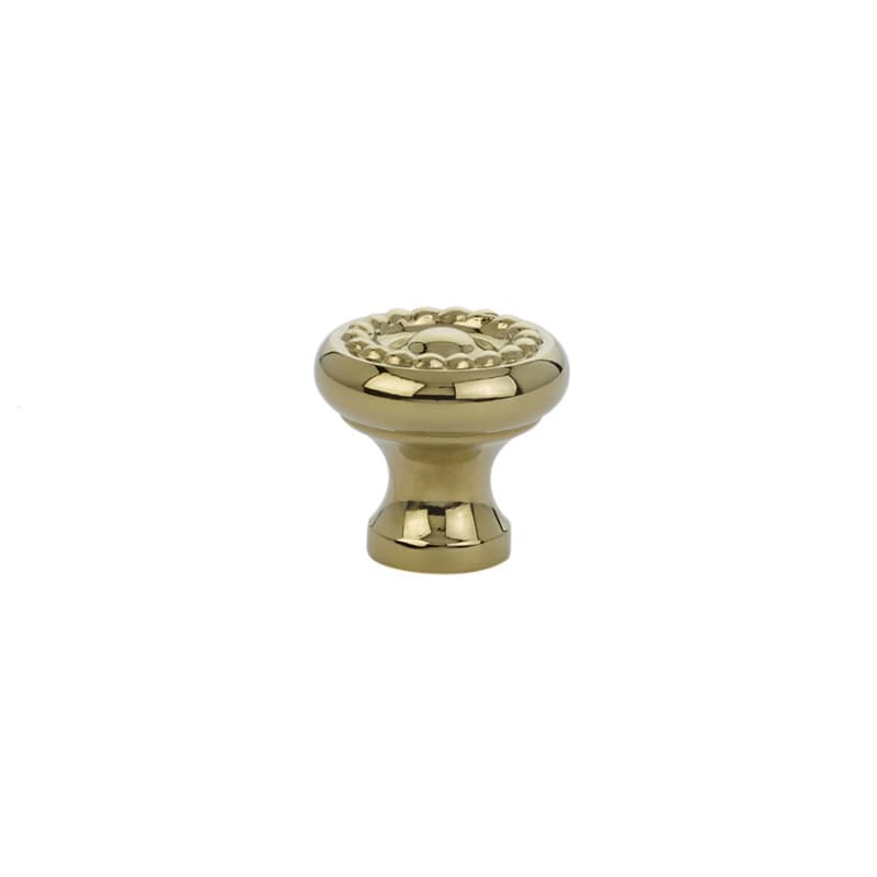 1" Rope Cabinet Knob, Polished Brass