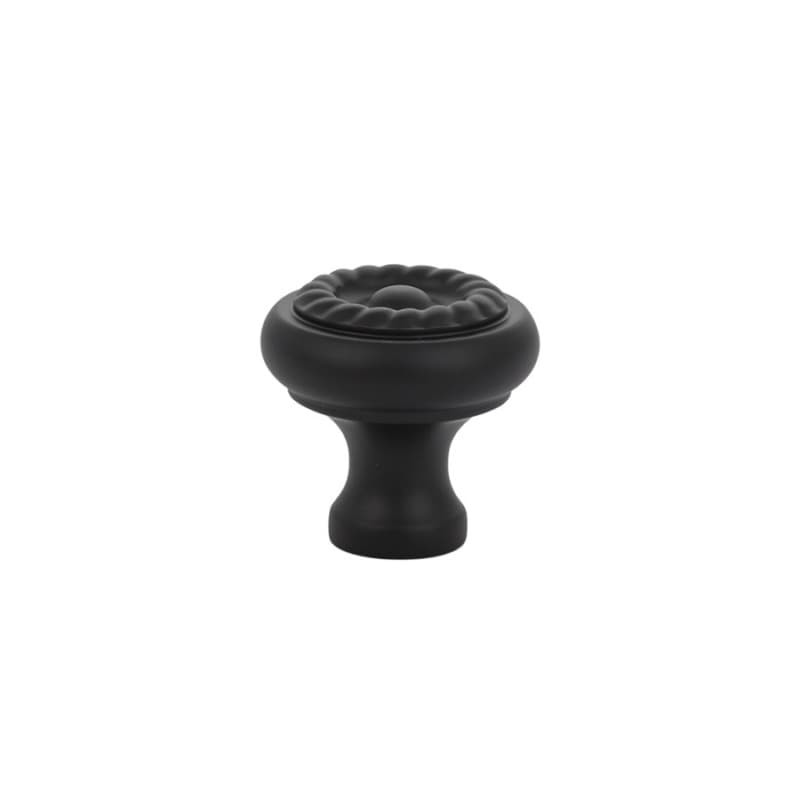 1-1/4" Rope Cabinet Knob, Flat Black
