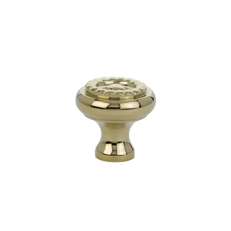 1-1/4" Rope Cabinet Knob, Polished Brass