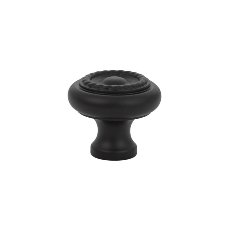 1-3/4" Rope Cabinet Knob, Flat Black