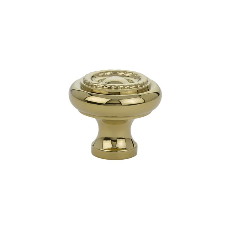 1-3/4" Rope Cabinet Knob, Polished Brass