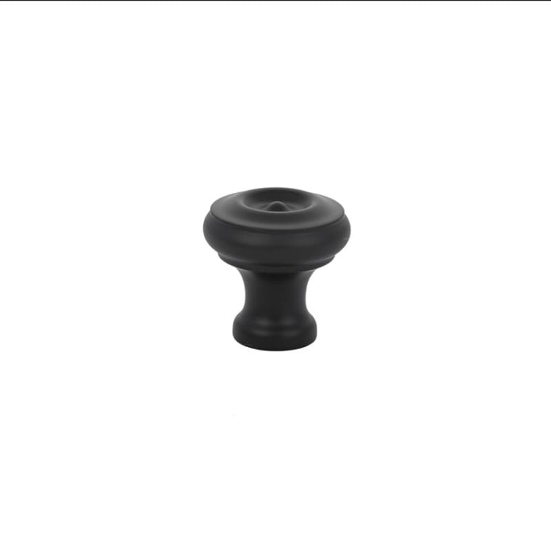 1" Waverly Cabinet Knob, Flat Black