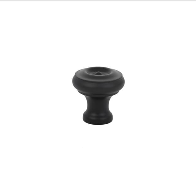 1" Waverly Cabinet Knob, Flat Black