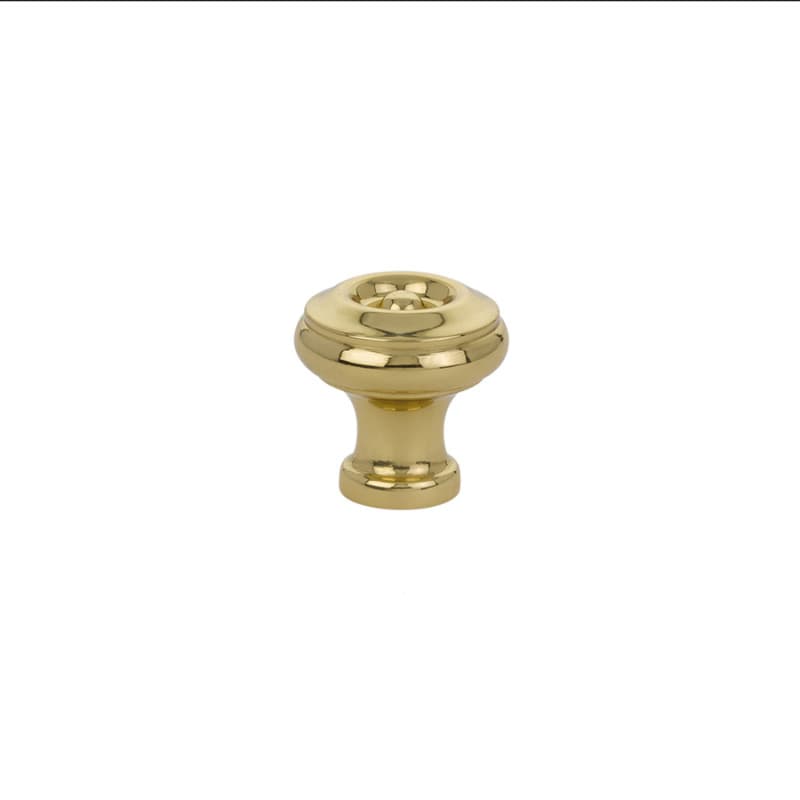 1" Waverly Cabinet Knob, Polished Brass