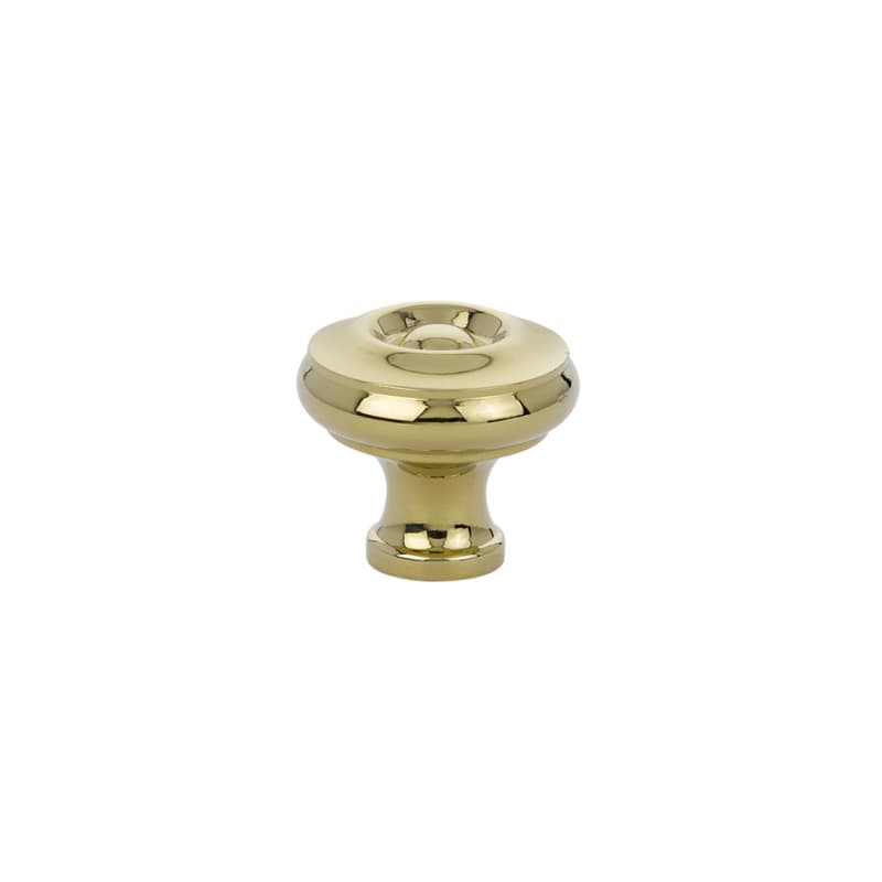 1-1/4" Waverly Cabinet Knob, Polished Brass