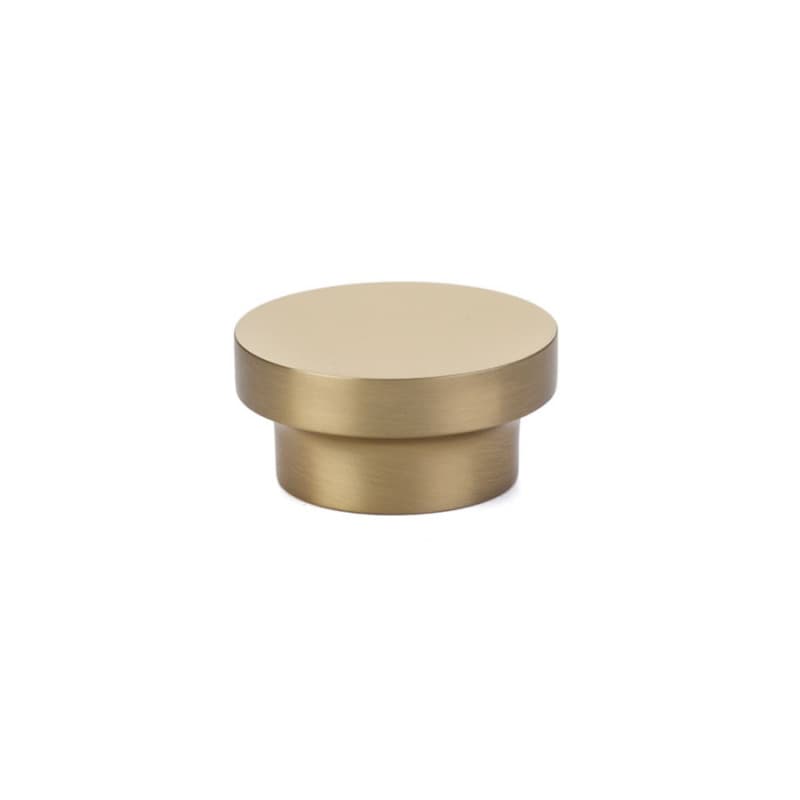 1-3/8" District Cabinet Knob, Satin Brass