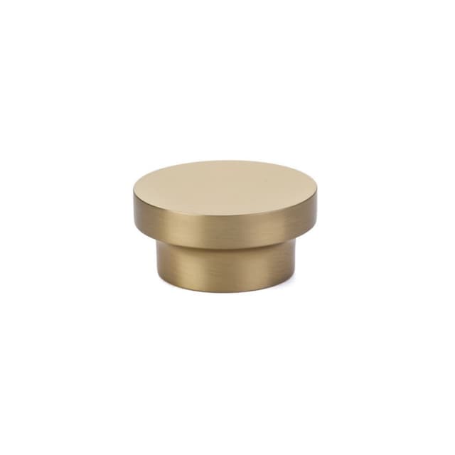 1-3/8" District Cabinet Knob, Satin Brass