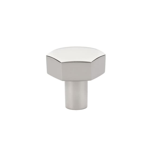 1-1/8" Mod Hex Cabinet Knob, Polished Nickel