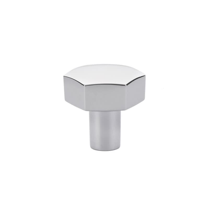 1-1/8" Mod Hex Cabinet Knob, Polished Chrome