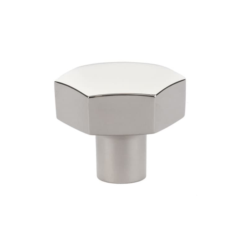 1-1/2" Mod Hex Cabinet Knob, Polished Nickel