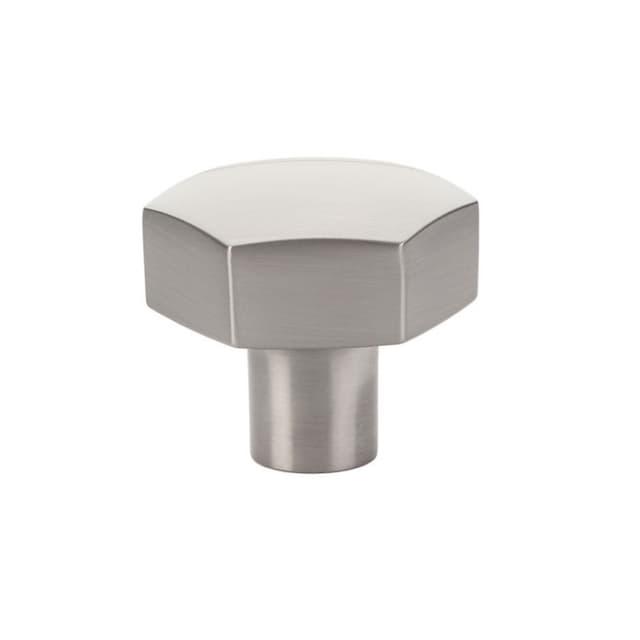 1-1/2" Mod Hex Cabinet Knob, Satin Nickel